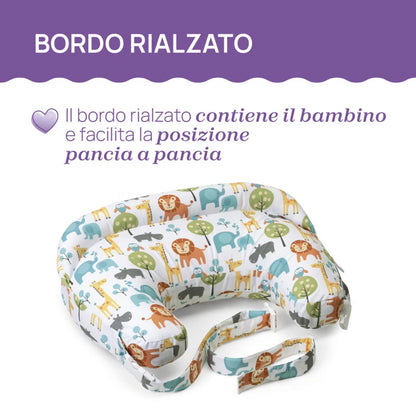 Chicco Boppy Deluxe Nursing Pillow Clouds Edition, Ergonomic Breastfeeding Support for Moms, Promotes Comfortable Positioning, Machine Washable, Ideal for Newborns and Infants