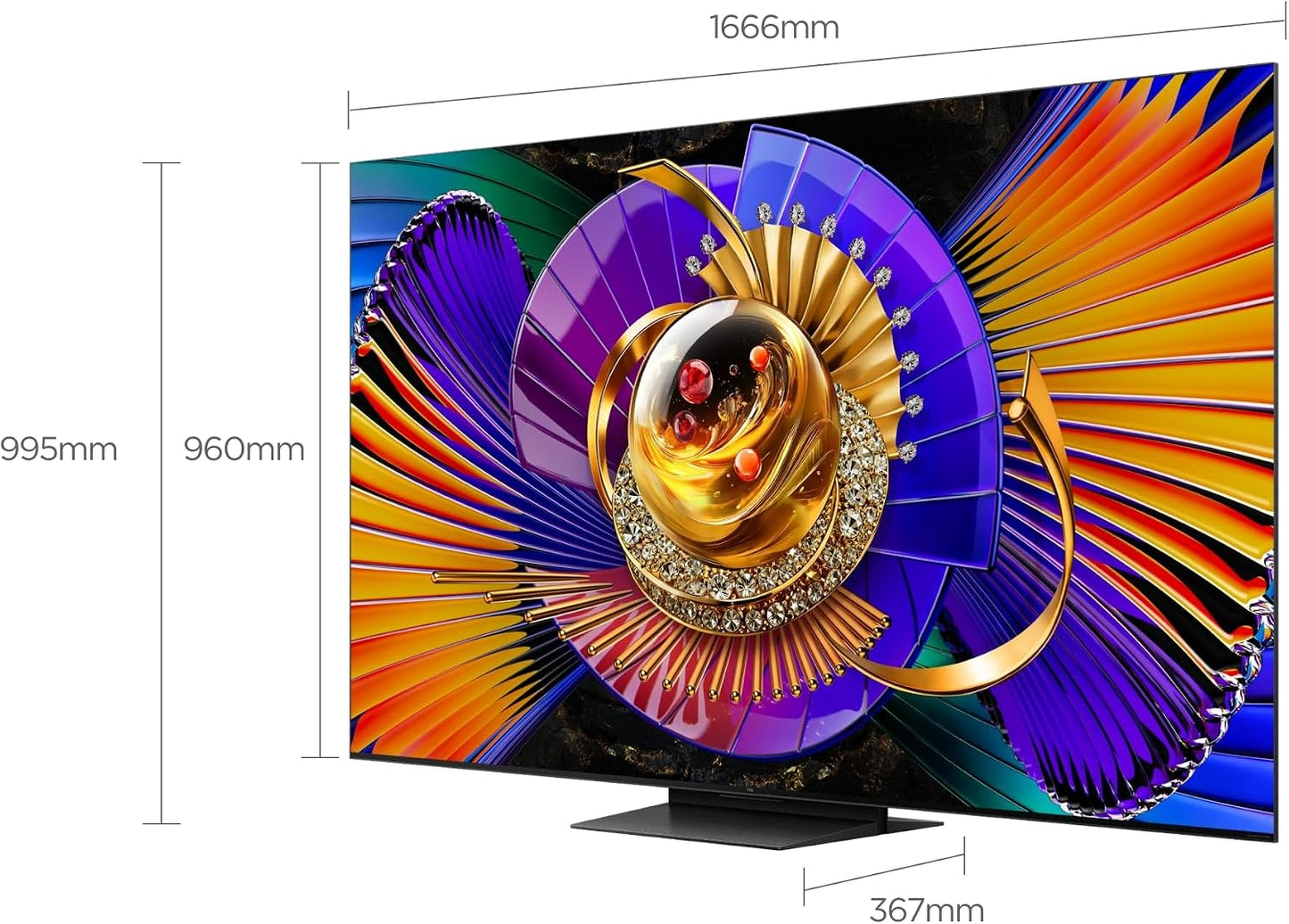 TCL 75C7L Television 75 Inch Smart TV 4K SQD-Mini LED Super Colorful Quantum High HDR Gaming Google TV, 144Hz Native Refresh Rate, Audio by Bang & Olufsen, Dolby Atmos, Game Master (2026 Model)