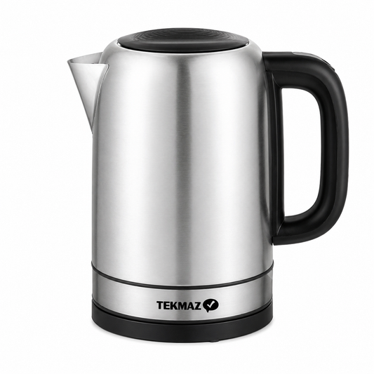 TEKMAZ Electric Kettle – (2200W, 1.7L, Stainless Steel)