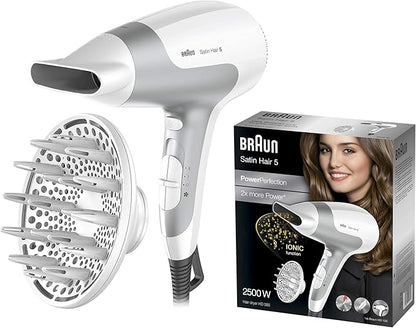 Braun Satin Hair 5 HD585 Power Perfection dryer 2500 Watts - White / Grey