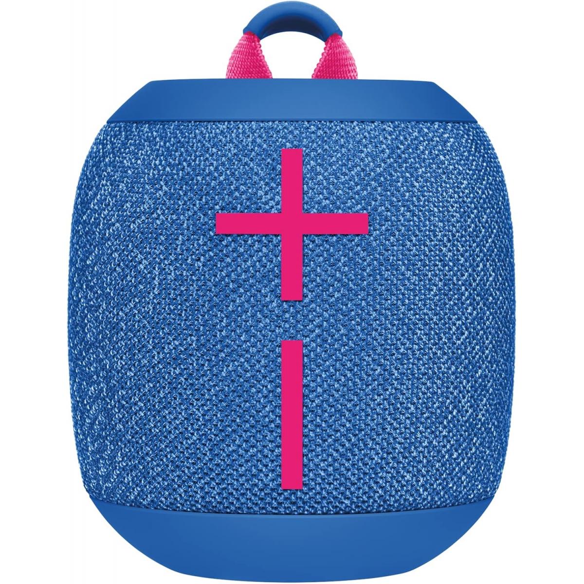 Logitech Ultimate Ears WONDERBOOM 3, Small Portable Wireless Bluetooth Speaker, Big Bass 360-Degree Sound for Outdoors, Waterproof, Dustproof IP67, Floatable, 131 ft Range - Performance Blue
