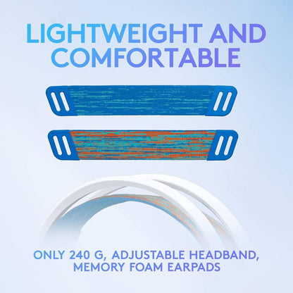 Logitech G335 Wired Gaming Headset – 40mm Drivers, Suspension Headband, Flip‑to‑Mute Mic, 240g Lightweight Build, 3.5mm Plug‑and‑Play, White