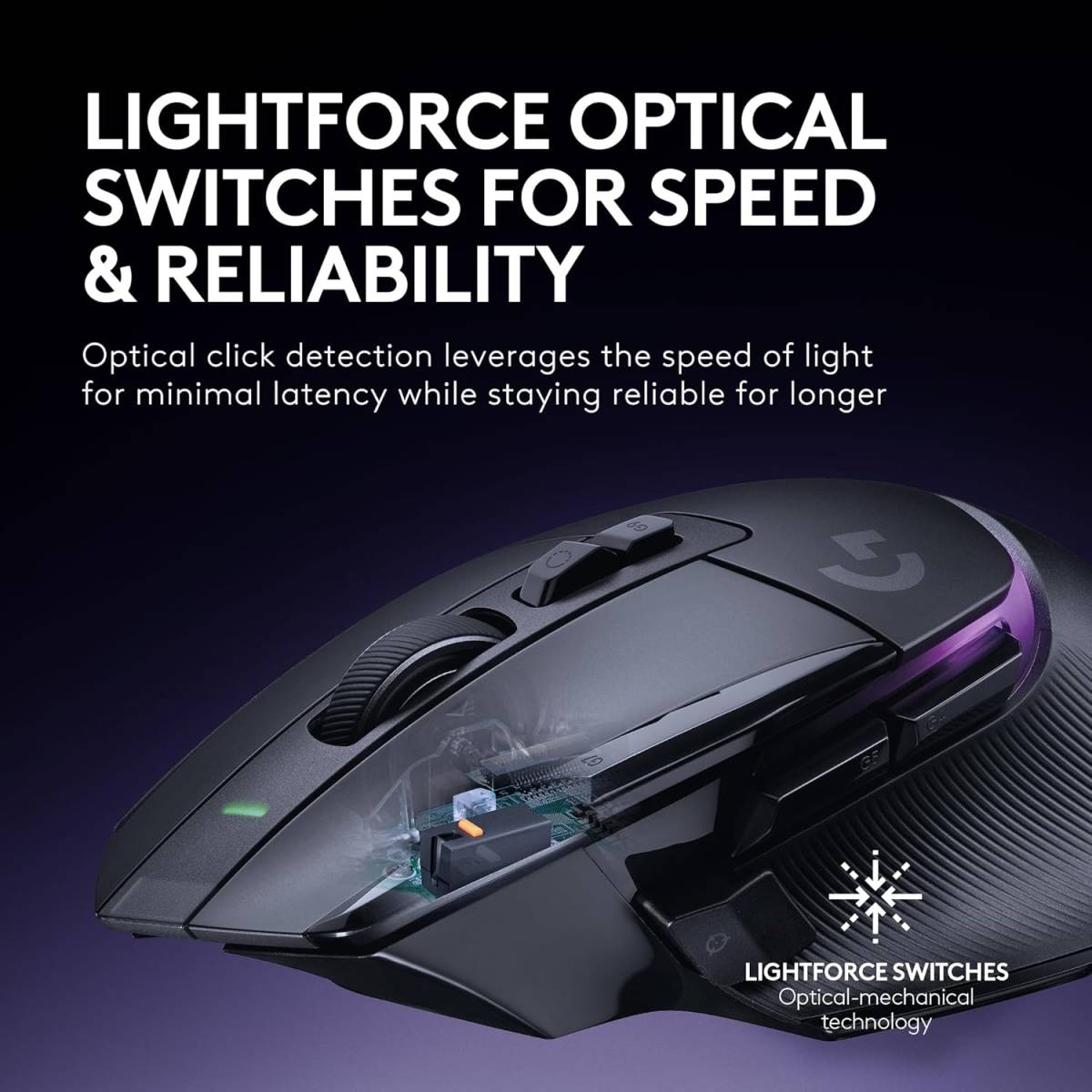 Logitech G502 X Plus Wireless Gaming Mouse, Lightspeed Wireless Connectivity, 8 Zone RGB Lighting, HERO 25K Sensor, 25600dpi Resolution, 40G2 Acceleration, USB-C, 120H Battery Life, Black