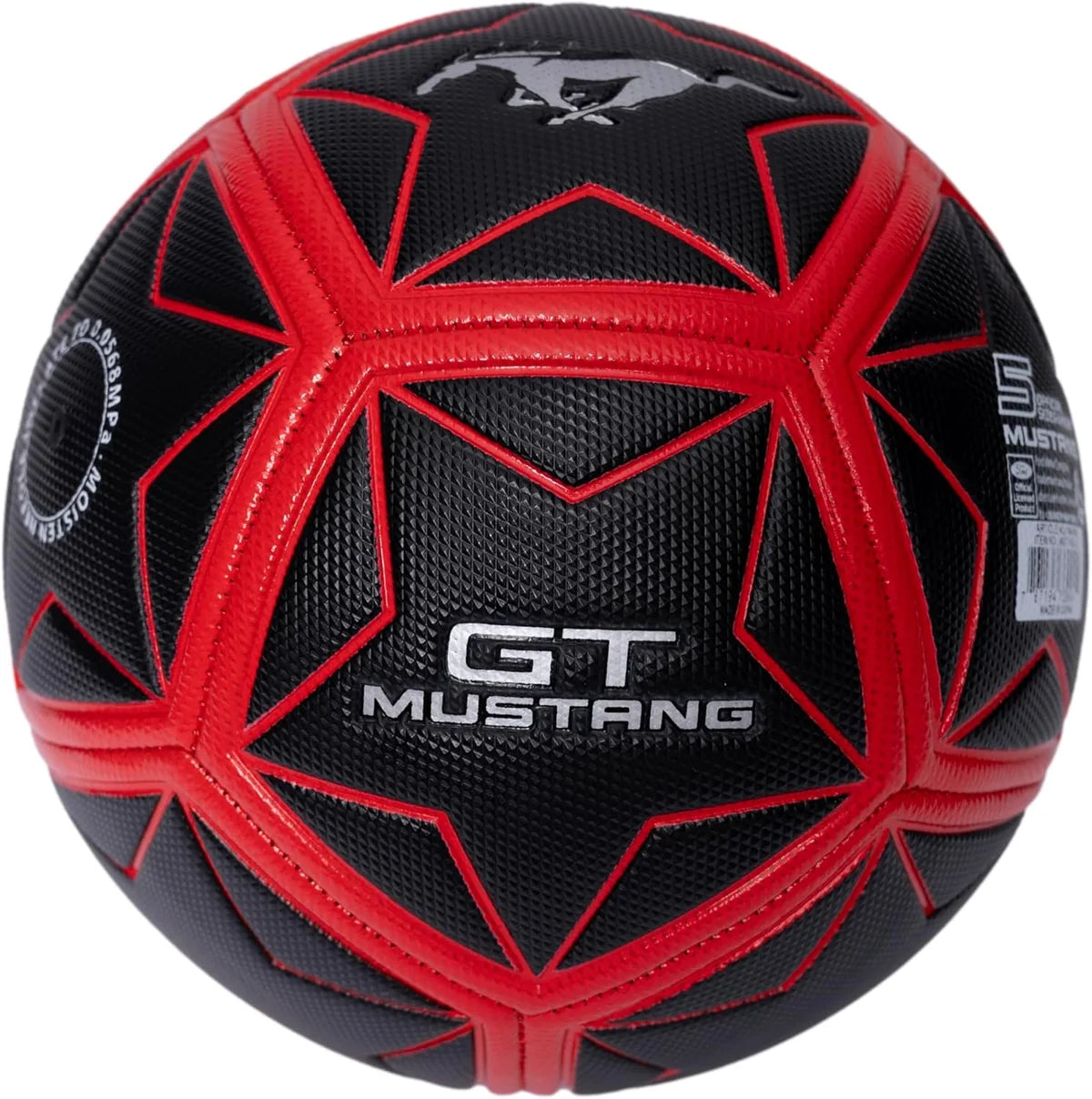 Mustang Black Football with Grid - Kids Sports Toy Ages 18M-3Y