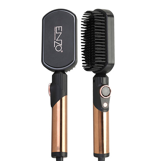 Enzo Professional Hair Styling Comb Hair Brush Straightener  (EN-4002 Black)