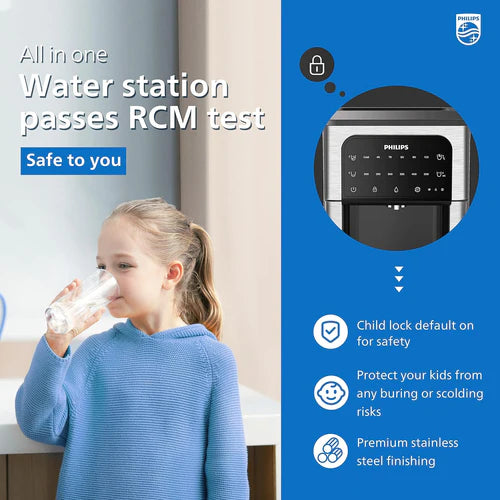 Philips Hot & Cold Filtered Water Cooler 2.8L, 6 Temperature Presets, Touch Screen (ADD5980M/31)