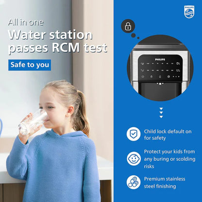 Philips Hot & Cold Filtered Water Cooler 2.8L, 6 Temperature Presets, Touch Screen (ADD5980M/31)