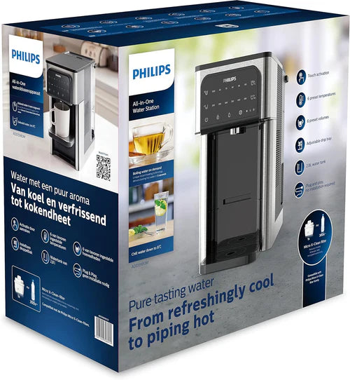 Philips Hot & Cold Filtered Water Cooler 2.8L, 6 Temperature Presets, Touch Screen (ADD5980M/31)