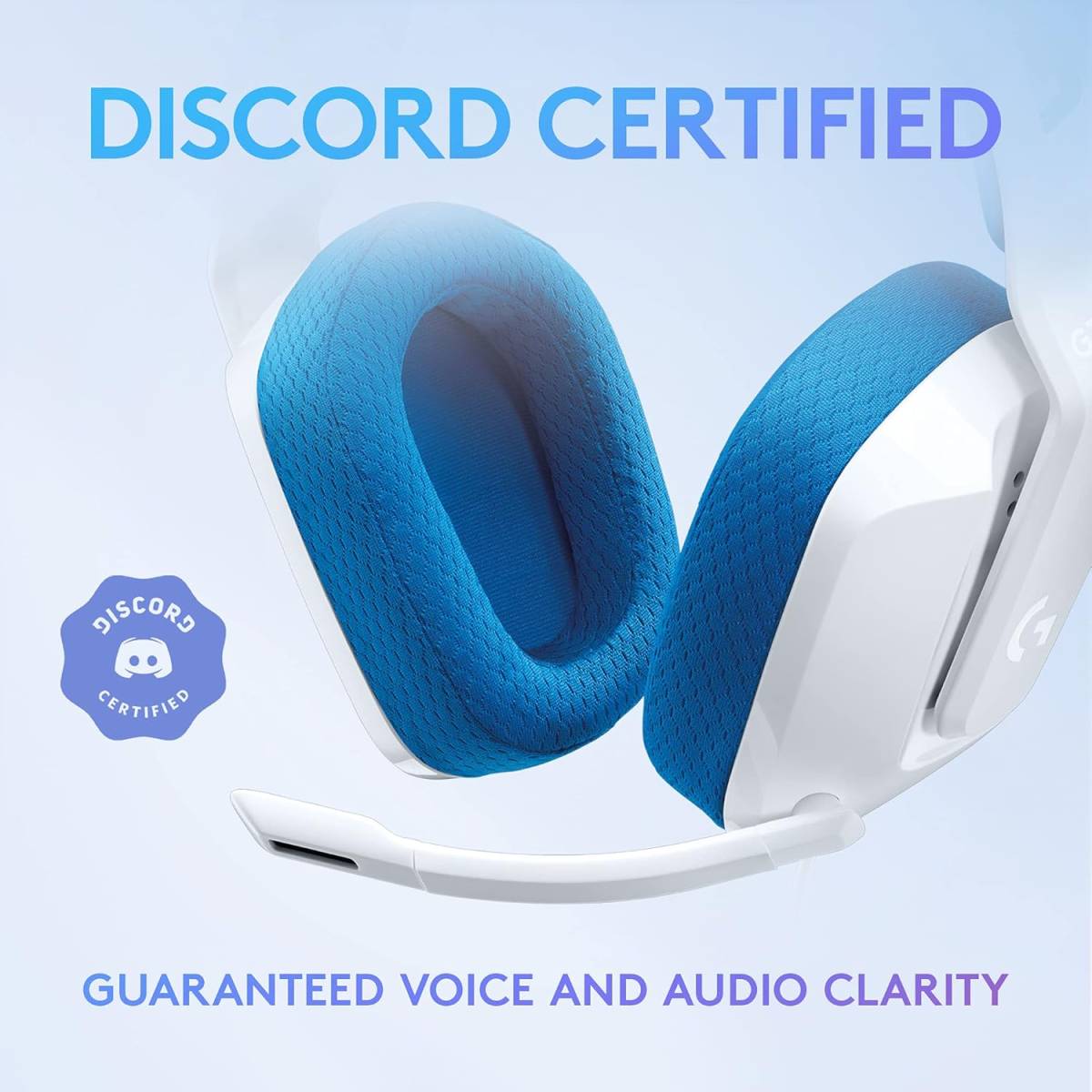 Logitech G335 Wired Gaming Headset – 40mm Drivers, Suspension Headband, Flip‑to‑Mute Mic, 240g Lightweight Build, 3.5mm Plug‑and‑Play, White