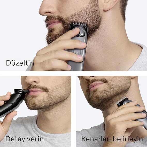 Braun Series 3 Beard Trimmer, Ultra Sharp Blade, Washable Heads & Combs - BEARD BT3560 MSGREY BOX CEEMEA