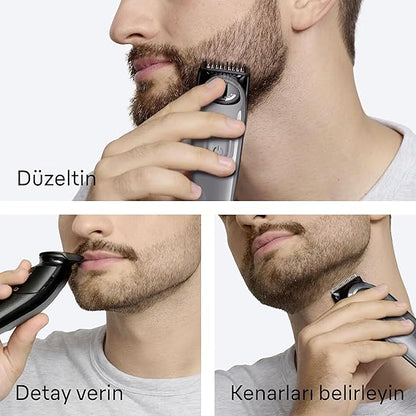 Braun Series 3 Beard Trimmer, Ultra Sharp Blade, Washable Heads & Combs - BEARD BT3560 MSGREY BOX CEEMEA