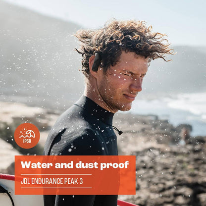 JBL Endurance Peak 3 - Dust and Water Proof (IP68) True Wireless Active Earbuds, Pure Bass Sound, Up to 50 Total Hours of Playback with Speed Charge, Ambient Aware & Talk Thru (Black)