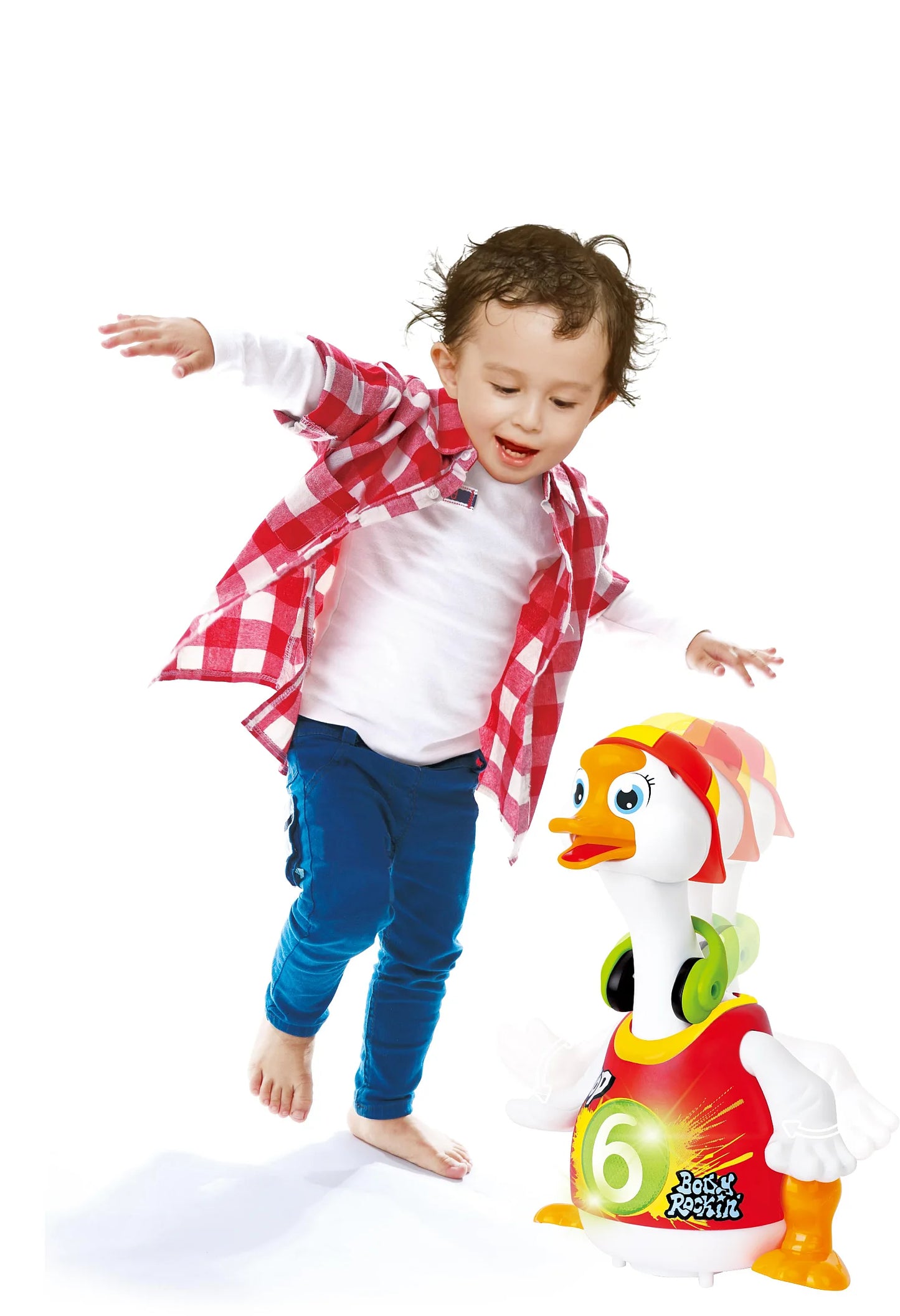 HOLA – Dancing Baby Waddling Goose (Red)