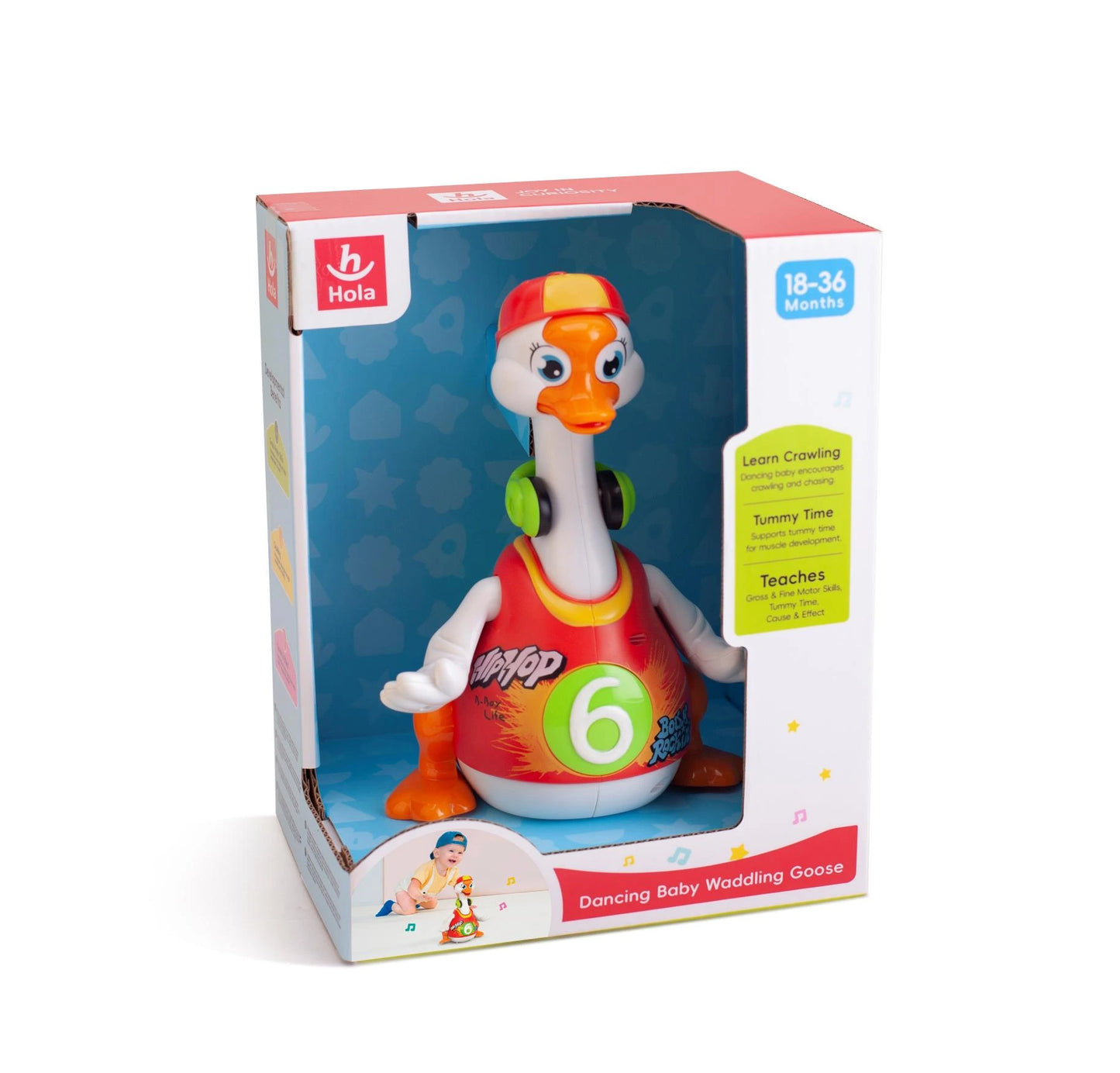 HOLA – Dancing Baby Waddling Goose (Red)