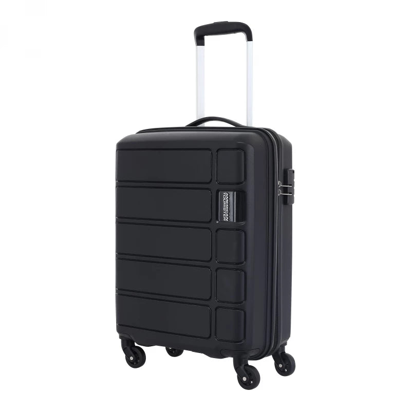 American Tourister Tracker Hard Luggage Suitcase, Polypropylene, Black, 78 CM, 116L Capacity