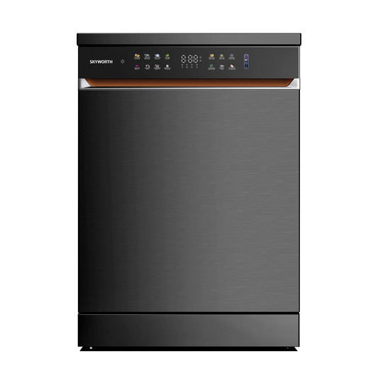 Skyworth Dishwasher 8 Programs Inverter A+++ Grey 3 spray 3 Baskets Touch control