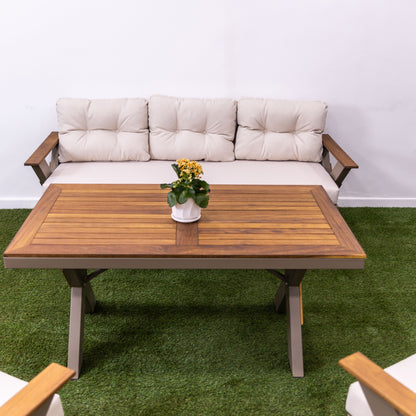 Lotus Lounge Set (5 Seaters) - Cream