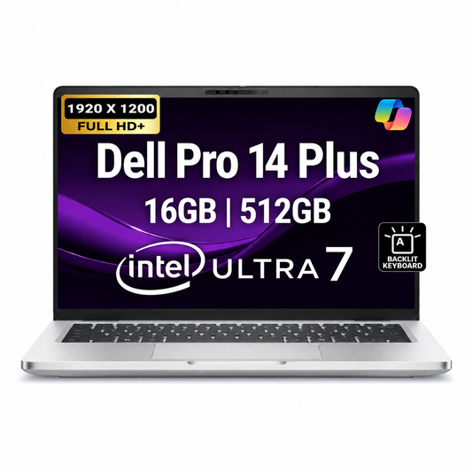 Dell Pro 14 Plus PB14250 (2026) AI Capable PC NEW Intel® Ultra 7 Gen II 266V vPro 8-Cores Elegant & Durable Aluminum Design w/ 3 Years Warranty, Platinum Silver
