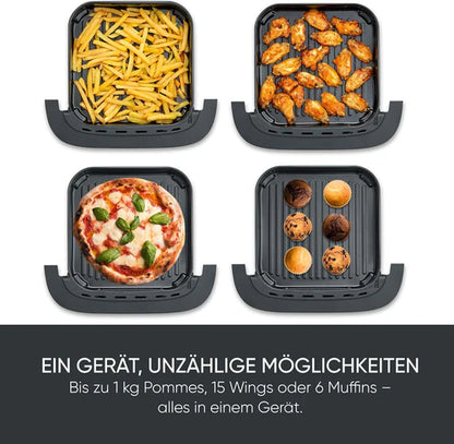 Severin 2464 4L 2100W Multi-Function Air Fryer with Pizza Programs