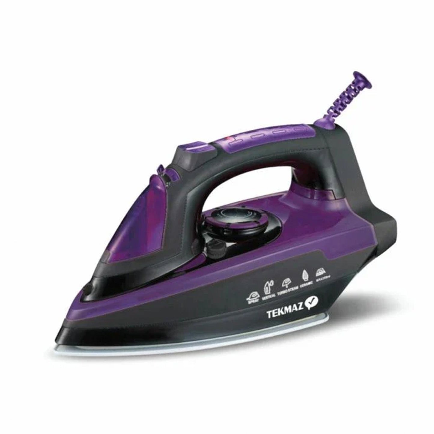 Tekmaz Ceramic Steam Iron 2300W – Purple