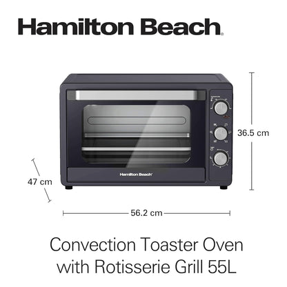 HAMILTON Beach Convection Toaster Grill Oven 55 Liters 2000 Watt - Black CTGL55-ME