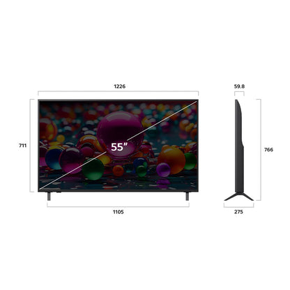 LG 55 Inch LG UHD AI UA85 4K Smart TV AI Magic remote HDR10 WebOS25 2025 (55UA85006LA.AMNE)