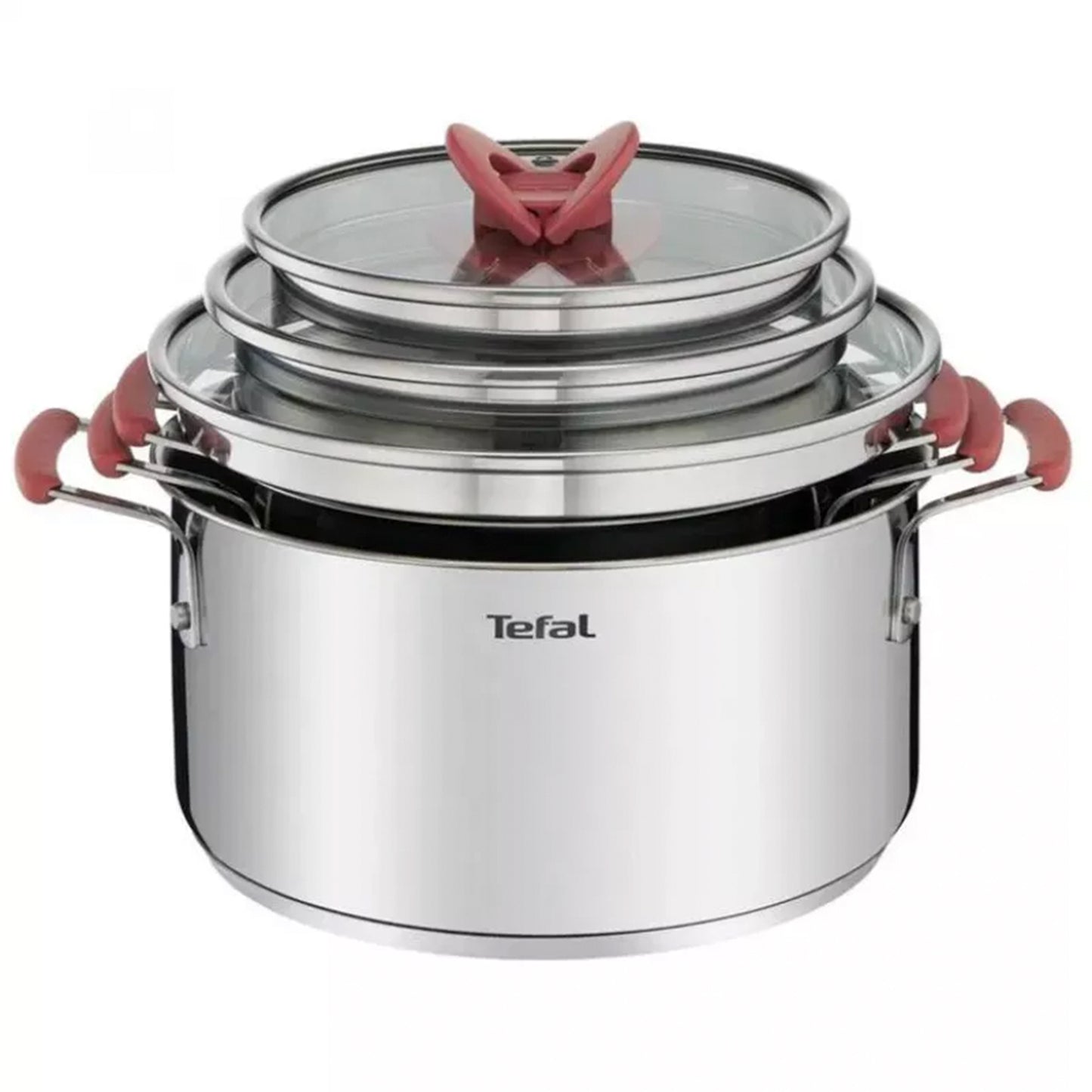 Tefal Optispace Steel Cookware Set - 6 Pieces (TFG720S674)