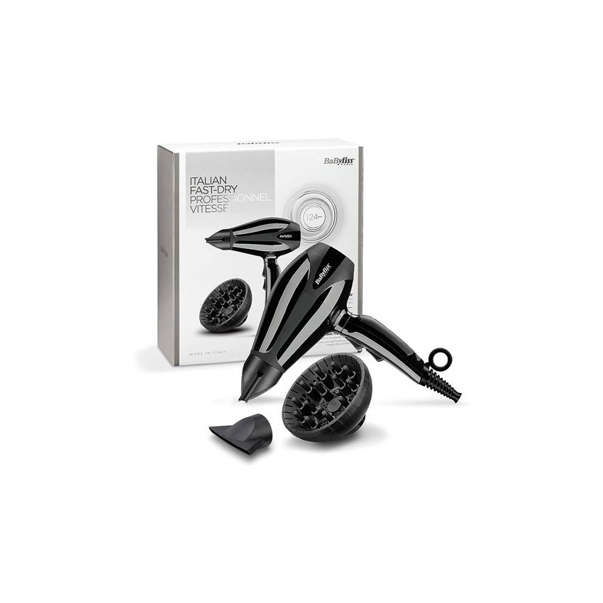 Babyliss Compact Pro Hair Dryer, 2400 Watt, Black (6715DE)