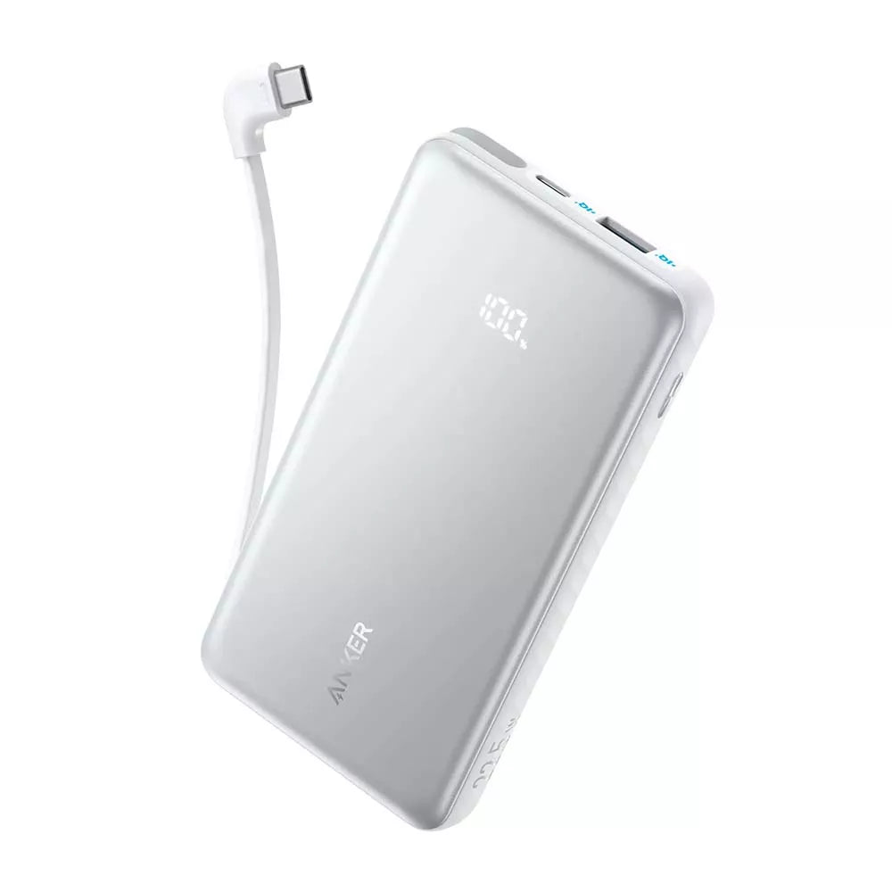 Anker Zolo Power Bank 10000mAh 22.5W Charging Built-in White A110DH21