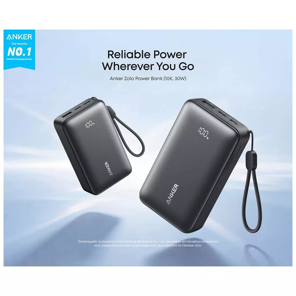 Anker Zolo Power Bank 10000mAh 30W Black A110JH11