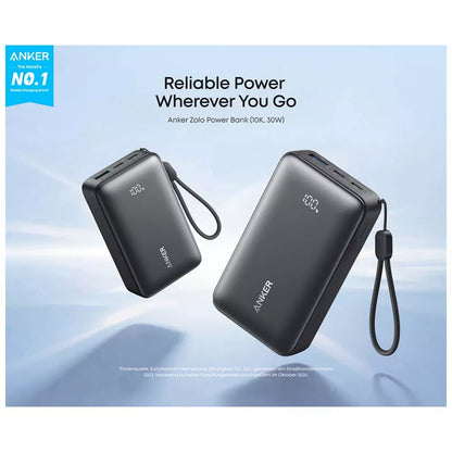 Anker Zolo Power Bank 10000mAh 30W Black A110JH11