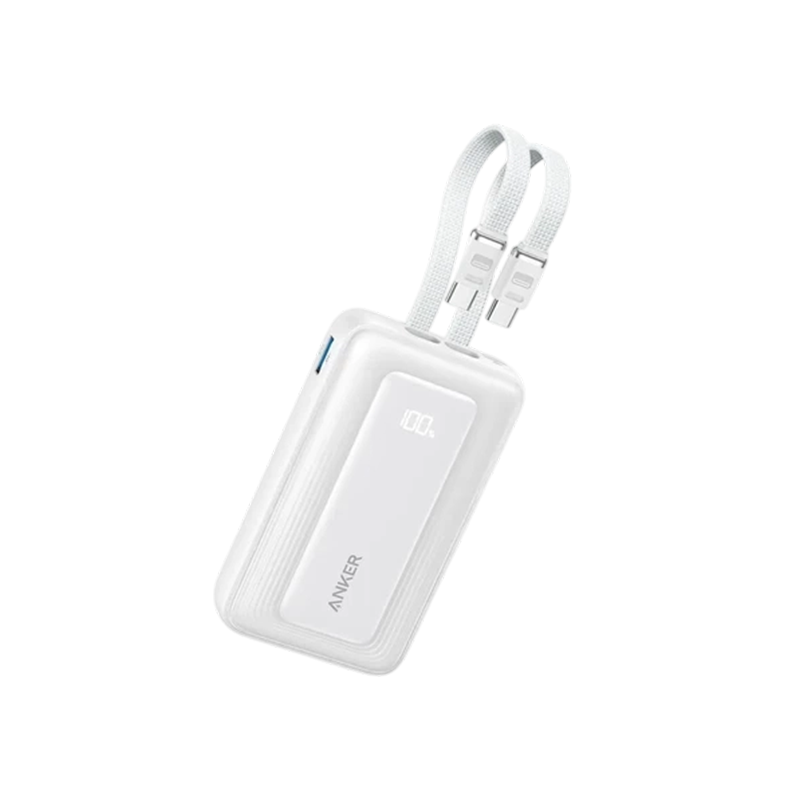 Anker Power Bank Zolo 20K 45W Built-in DUAL USB-C Cable White (A110MH22) G