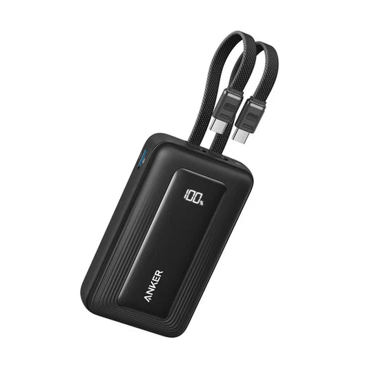Anker Zolo 10K Power Bank 35W with Dual Built-in USB-C - Black