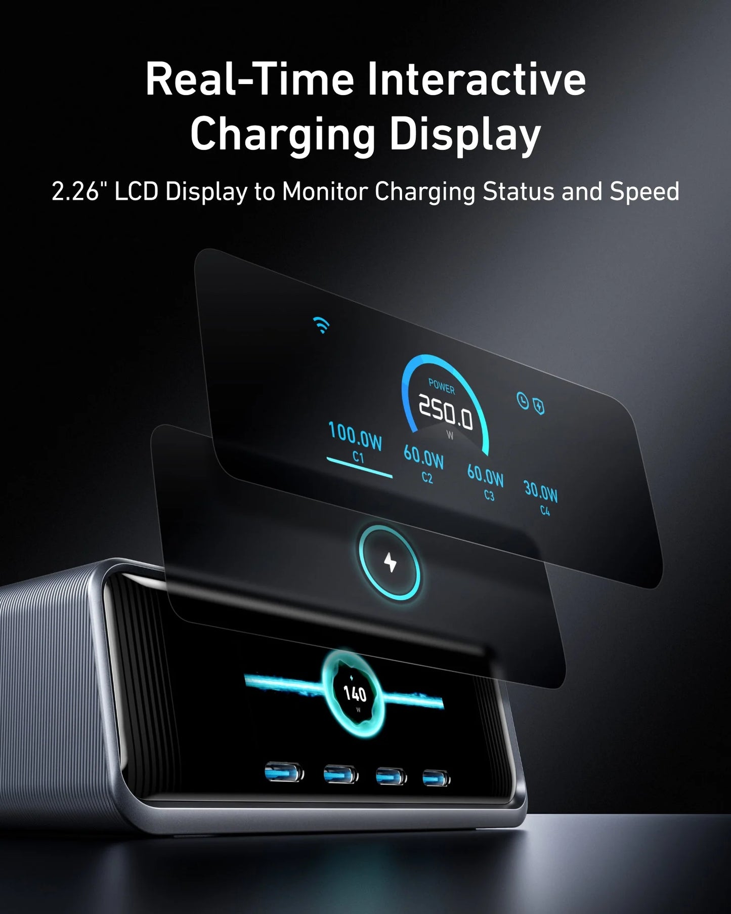 Anker Prime – 250W Fast Desktop Charger with 6 Ports
