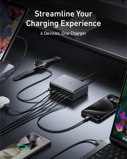 Anker Prime Charger 200W 6-Port GaN Charging Station