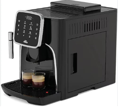 Arzum Okka Espresso Machine, Fully Automatic, 1450Watts, Chromhe & Black - OK0030-RK