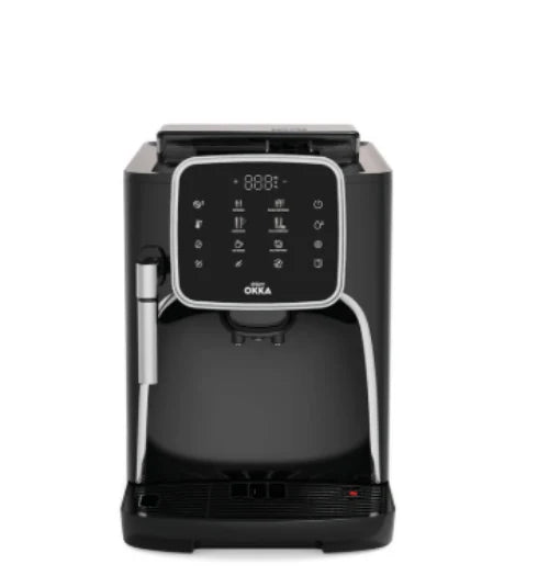 Arzum Okka Espresso Machine, Fully Automatic, 1450Watts, Chromhe & Black - OK0030-RK
