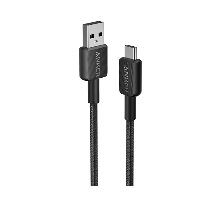 ANKER 322 USB-A TO USB-C BRAIDED CABLE 6FT (A81H6H11) – BLACK
