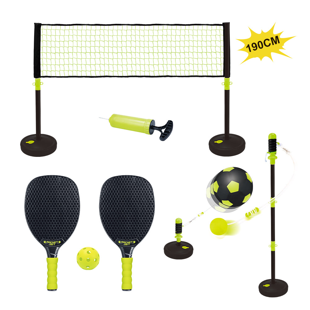 Aojie Sport – 2 In 1 Combo Set (Pickle Ball & Swing Ball Set) - Ages 6+