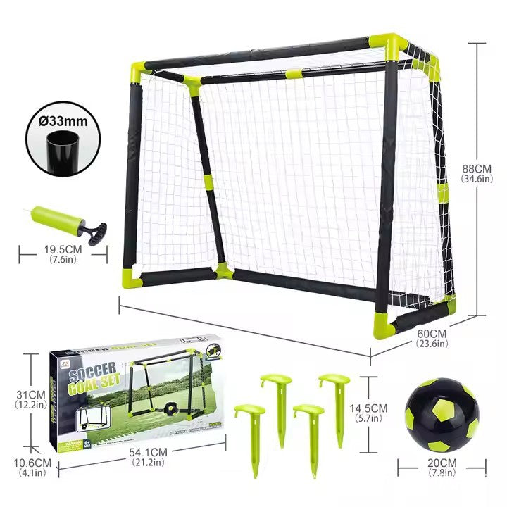 Aojie Sport – Soccer Goal Set (W/ Two Goals, One 6' Ball) - Ages 6+