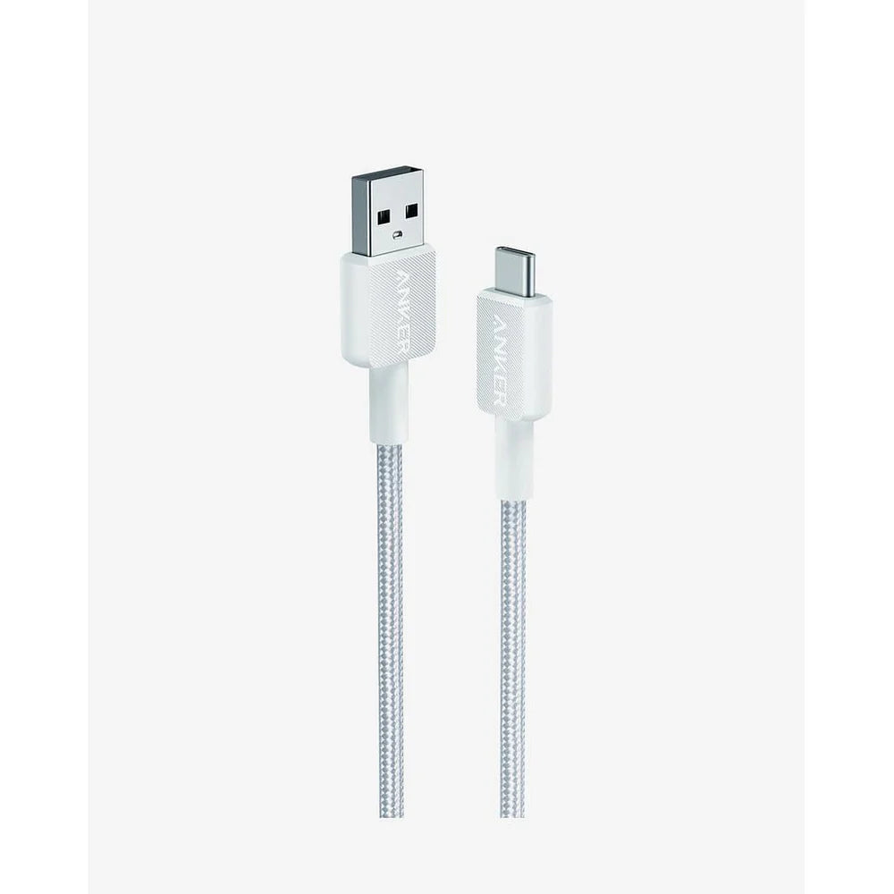Anker 322 USB A to USB C Cable Braided 3ft - White