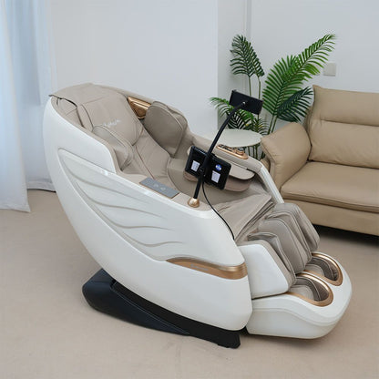 BeHealth FlyLux Massage Chair (Brown/Off White)