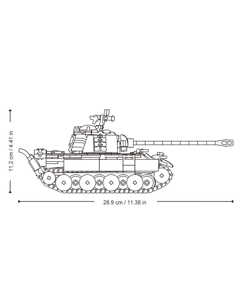 SLUBAN Panther G Tank Building Blocks Set 1:35 – 873 Pieces