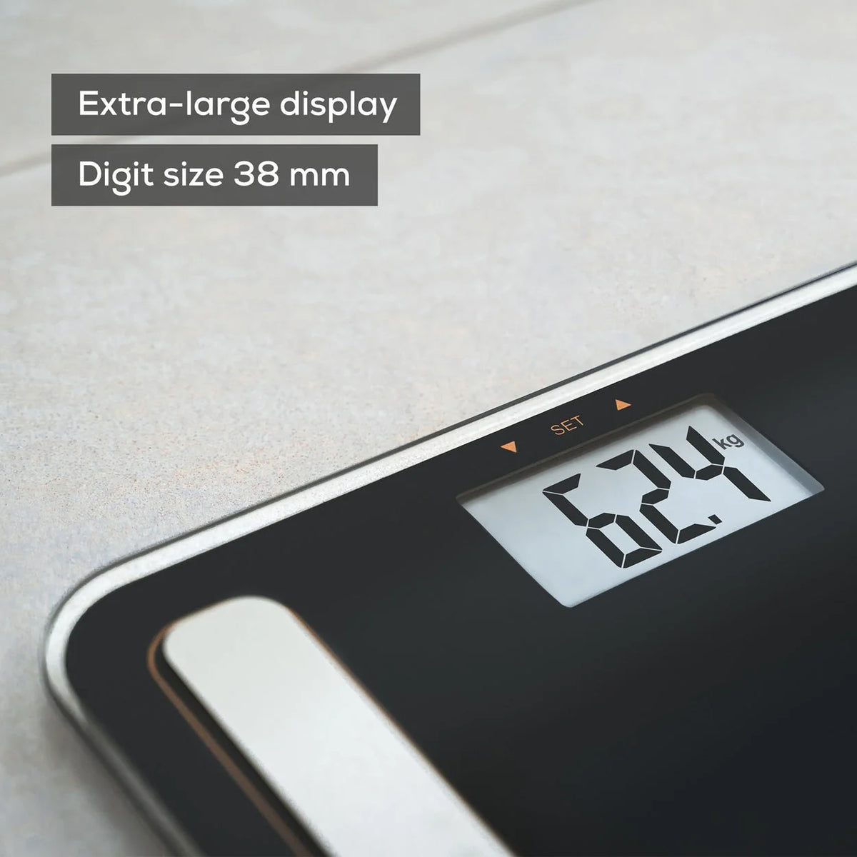 Beurer BF183 Diagnostic Bathroom Scale, Body Fat, Water, Muscle Mass & Weight Analyzer, Digital Glass Scale with Large LCD Display, Smart Health Monitoring
