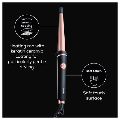 Beurer HT 53 Ceramic Keratin Hair Curling Iron for Perfect Curls