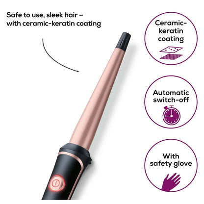 Beurer HT 53 Ceramic Keratin Hair Curling Iron for Perfect Curls