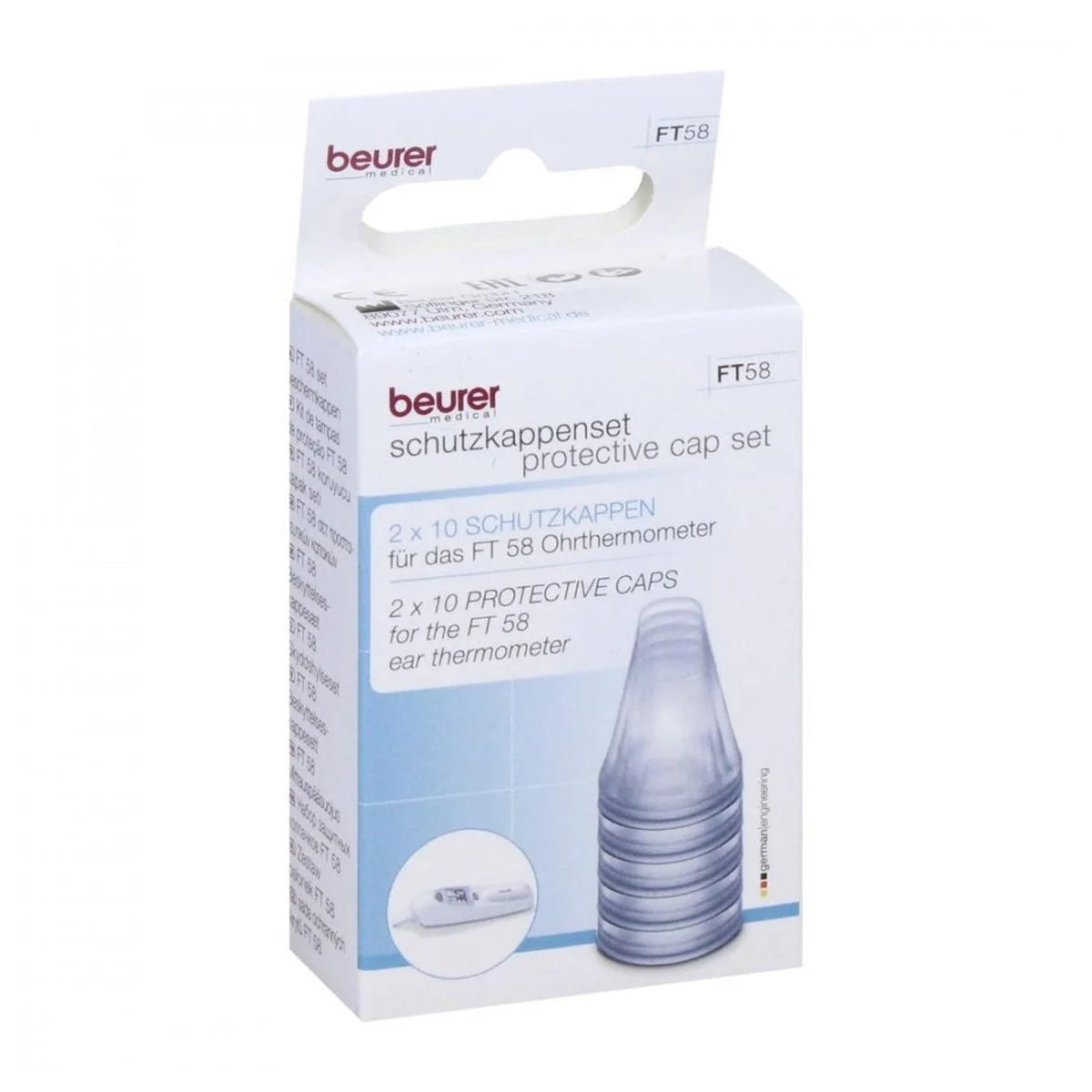 Beurer Ear Thermometer Replacement Caps FT 58 - 20 pcs/FT 58 Set of Replacement Caps 20 pCS