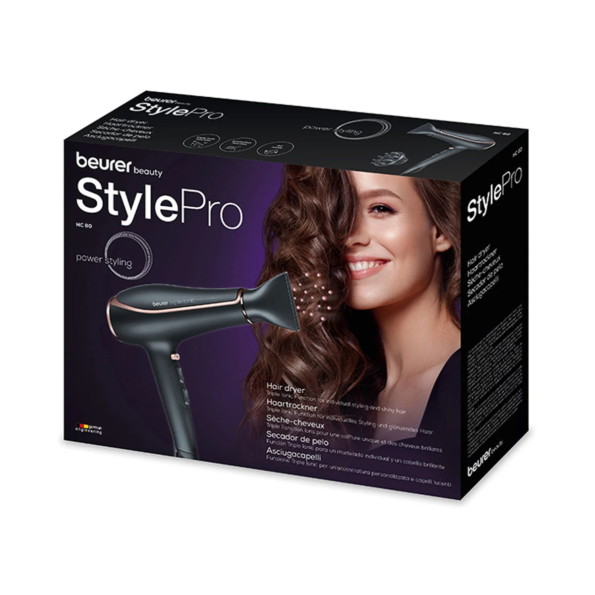 Beurer HC80 Professional Hair Dryer, High-Performance AC Motor with Ionic Function