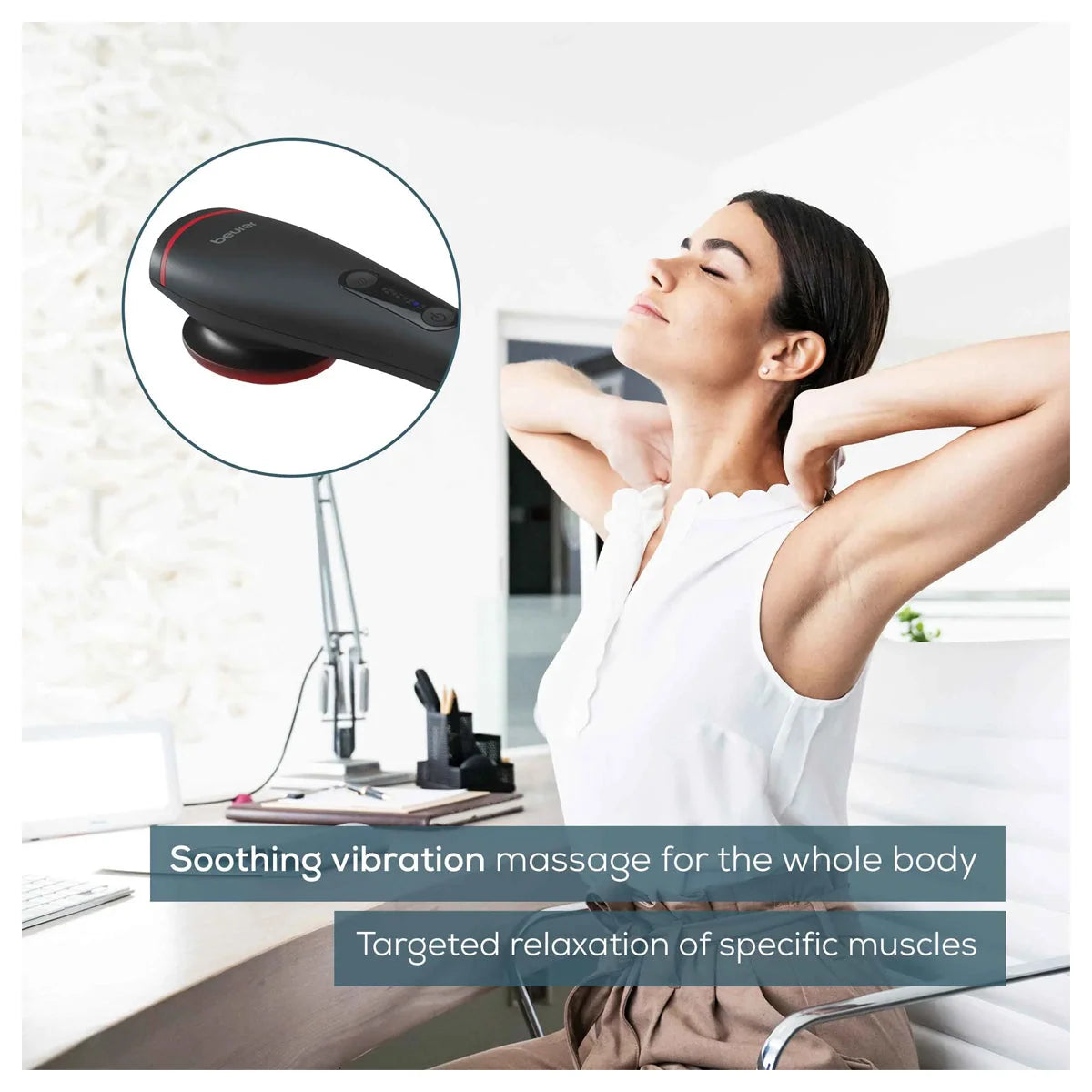 Beurer MG 24 Electric Massager with Heat Function for Pain Relief