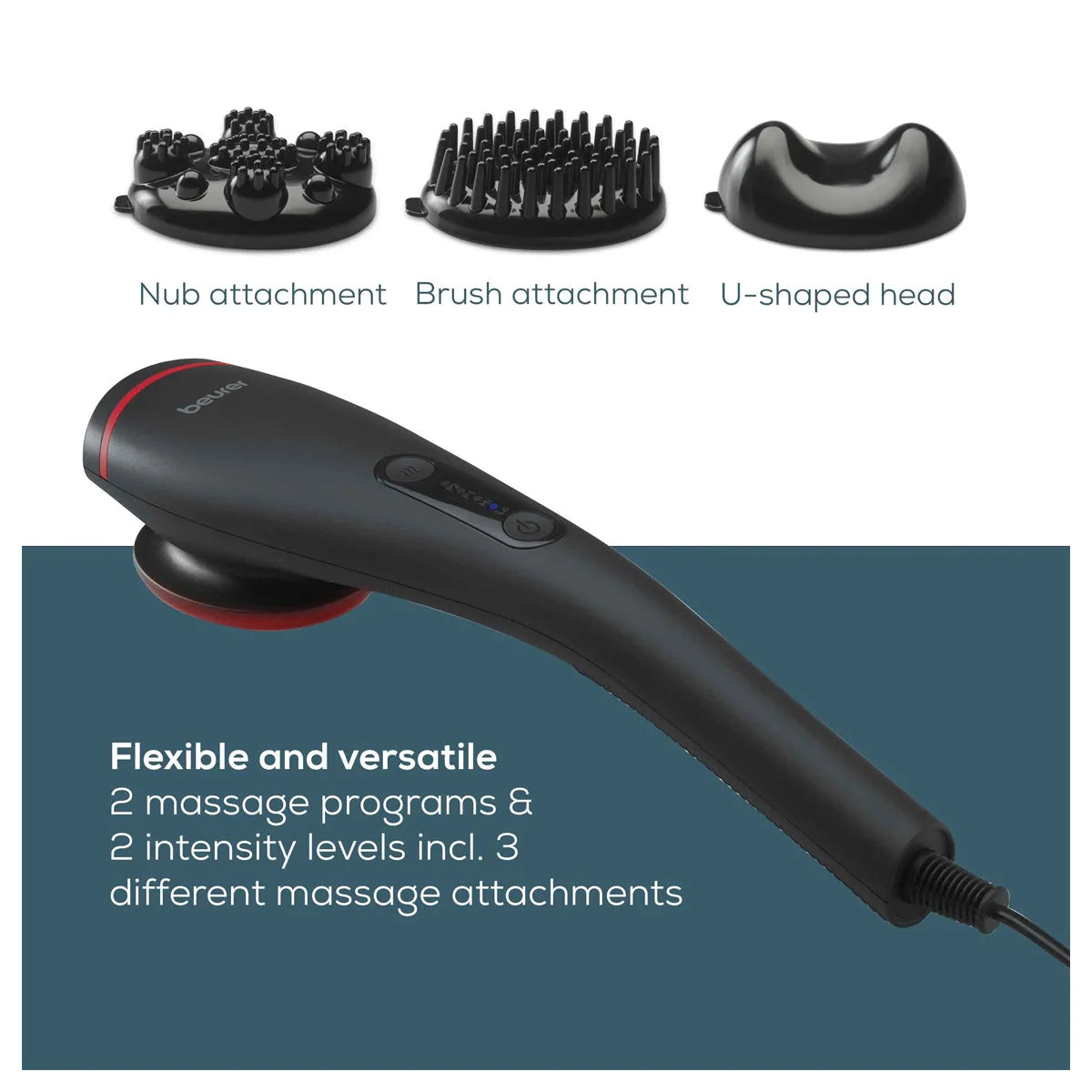 Beurer MG 24 Electric Massager with Heat Function for Pain Relief